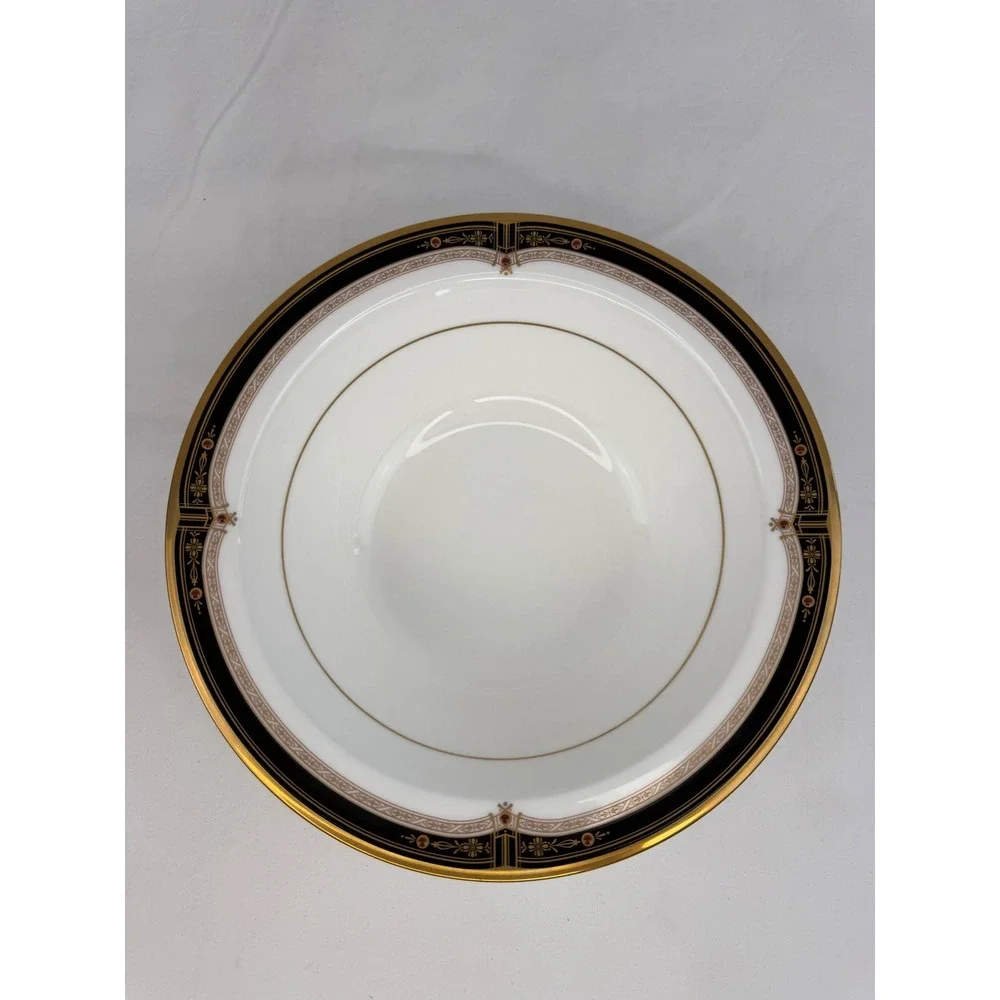 Noritake Gold and Sable 9758 Bone China Serving Bowl Gold Art‎ Deco Japan